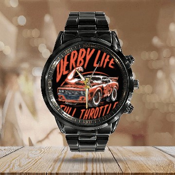 Discover Demo Derby Demolition Derby Demolition Derby Lover Calendar Steel Band Watch