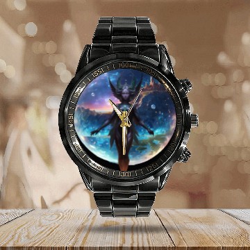 Discover Guardian of Galaxy in her hidden crystal world Calendar Steel Band Watch