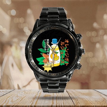 Discover Orange juice Calendar Steel Band Watch