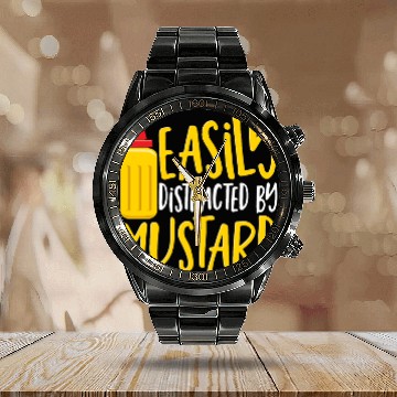 Discover Hot Sauce Buffalo Sauce Ranch Dressing Condiment Calendar Steel Band Watch