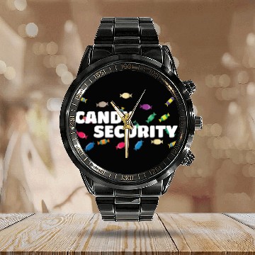 Discover Candy Security Mom Dad Matching Birthday Costume Calendar Steel Band Watch