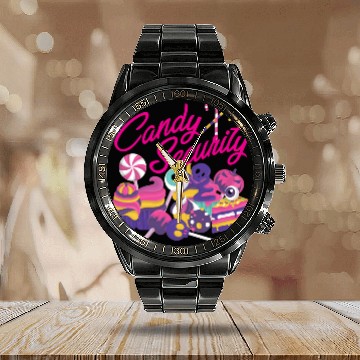 Discover Candy Security Mom Dad Matching Birthday Costume Calendar Steel Band Watch