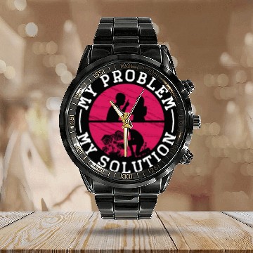 Discover Monster Lover My Problem My Pictogram Mom Dad Calendar Steel Band Watch