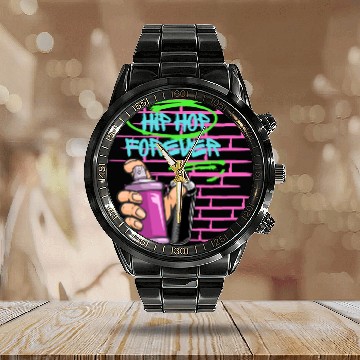 Discover Hip hop Calendar Steel Band Watch