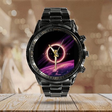 Discover Solar Eclipse 2024 Naturally Phenomenal Calendar Steel Band Watch