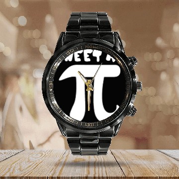 Discover Pi Day Nerd Geek Love Math Pi Symbol Kids Men Calendar Steel Band Watch