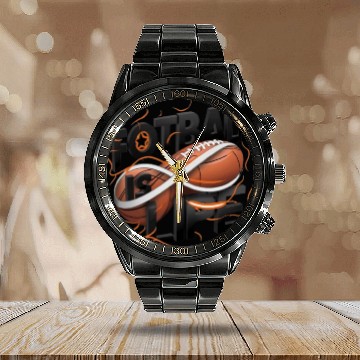 Discover "Eternal Passion: Football is Life" Calendar Steel Band Watch