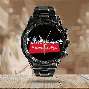 Discover I like Race, I hate Racism Calendar Steel Band Watch