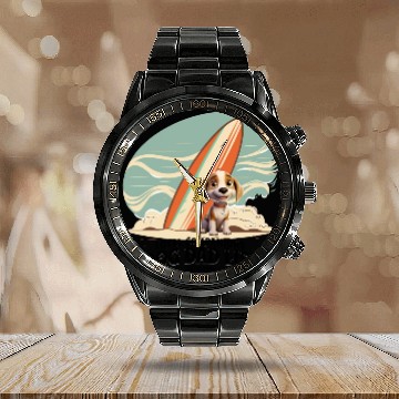 Discover Dog Dad Life Loyal Companions Loyal Love Calendar Steel Band Watch