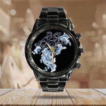 Discover Tribal Turtle Riding Waves - Kids Calendar Steel Band Watch Designs
