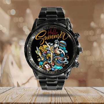 Discover Summer Vibes Calendar Steel Band Watch