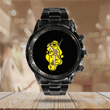 Discover keep calm and namaste Calendar Steel Band Watch