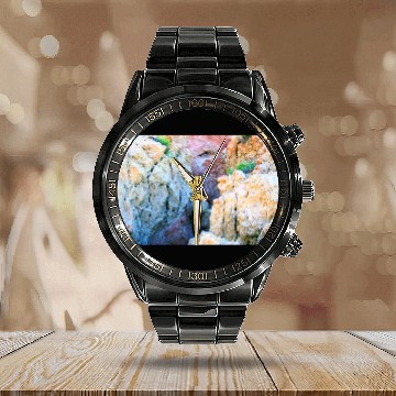 Discover NatureScapes -In the Badlands of South Dakota #101 Calendar Steel Band Watch