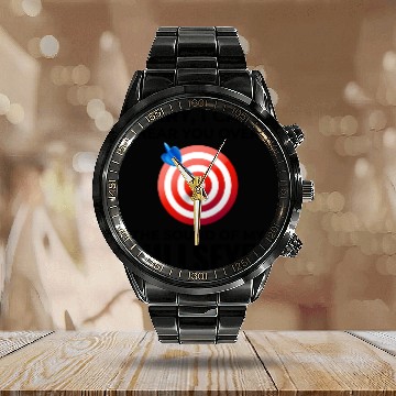 Discover Archery Targets Archer Bullseye Shooting Sport Calendar Steel Band Watch