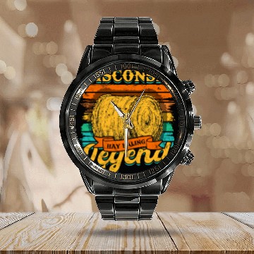 Discover Hay Bale Farming Wisconsin Hay Baling Legend Calendar Steel Band Watch