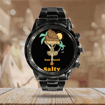 Discover sun kissed salty Calendar Steel Band Watch
