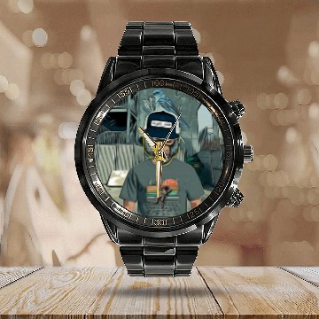 Discover Gangsta Gorilla-Silverback Swanson Gorilla Wear Calendar Steel Band Watch