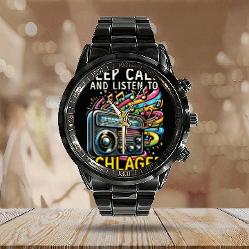 Discover German Schlager Singer Germany Music Lover Calendar Steel Band Watch