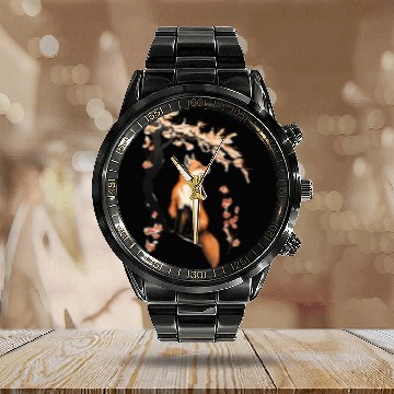 Discover Fox & Sakura: Wildlife and Spring Scenery Cherry Calendar Steel Band Watch