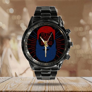 Discover fear the beard Calendar Steel Band Watch