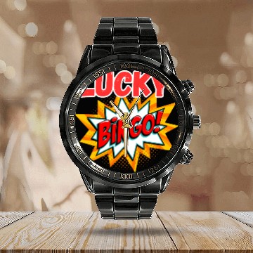 Discover Lucky bingo Calendar Steel Band Watch
