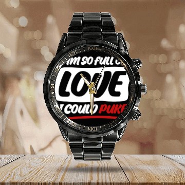 Discover Valentine's Day Girlfriend Heart Love Calendar Steel Band Watch