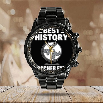 Discover Best History Teacher History Teacher Calendar Steel Band Watch
