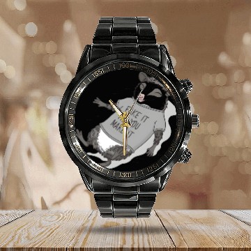 Discover Live Weird Fake Your Death - Funny Possum Calendar Steel Band Watch