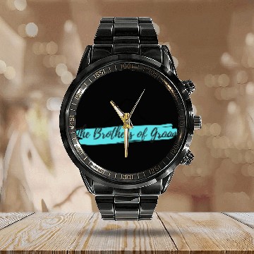 Discover The Brothers of Groom Calendar Steel Band Watch