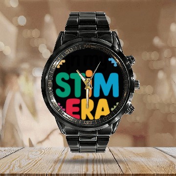 Discover In My Stimulation Era Autism Spectrum Autism Calendar Steel Band Watch