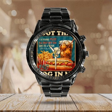 Discover I Got That Dog In Me, Funny Hot Dogs Combo 4th Calendar Steel Band Watch