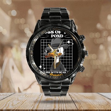 Discover Donald Duck: Boss of the Pond Calendar Steel Band Watch