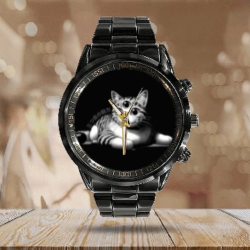Discover Three-Eyed Cat Enigma: A Mystical Japanese Marvel Calendar Steel Band Watch