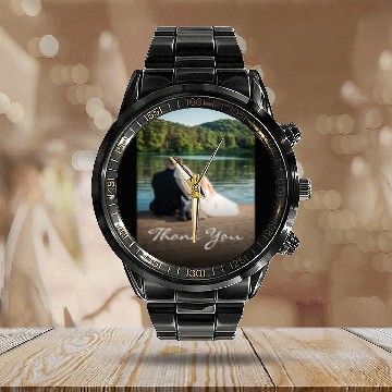 Discover Amazing thank you look cool design for Calendar Steel Band Watch