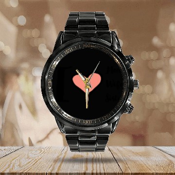 Discover I love Mom Wife Sister Calendar Steel Band Watch