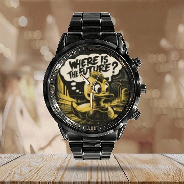 Discover Thoughtful Yellow Plastic Duck Funny Duck Calendar Steel Band Watch