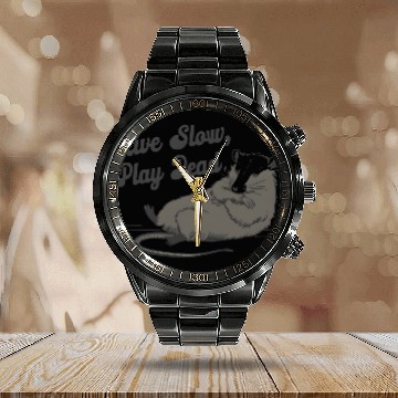 Discover Funny Possum Live slow play dead Street Cat Calendar Steel Band Watch