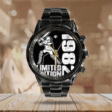 Discover Limited Edition 1982 Limited Edition Cricket Calendar Steel Band Watch
