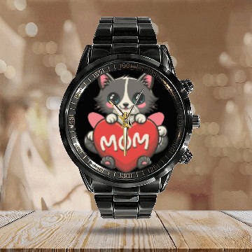 Discover cat mom Calendar Steel Band Watch