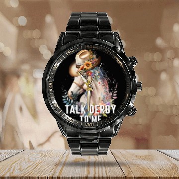 Discover Talk Derby To Me Horse Racing Derby Day Calendar Steel Band Watch