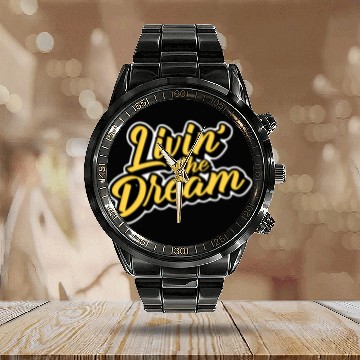 Discover Livin' the Dream Calendar Steel Band Watch