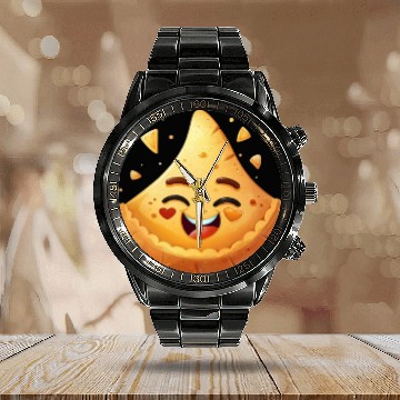 Discover Fortune Cookie Kawaii Calendar Steel Band Watch