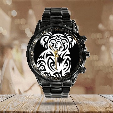 Discover Cute Australian T Tattoo Koala Calendar Steel Band Watch