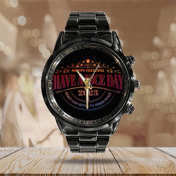 Discover Nice Day Calendar Steel Band Watch