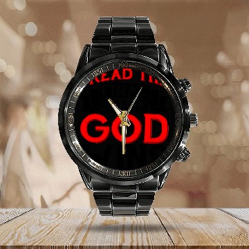 Discover I Read The Final Chapter, God Wins Calendar Steel Band Watch