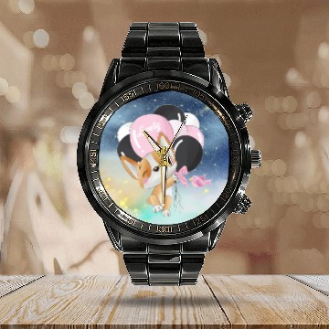 Discover Fox Flying To Space Using Balloon Calendar Steel Band Watch