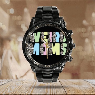 Discover Weird Moms Build Character Calendar Steel Band Watch