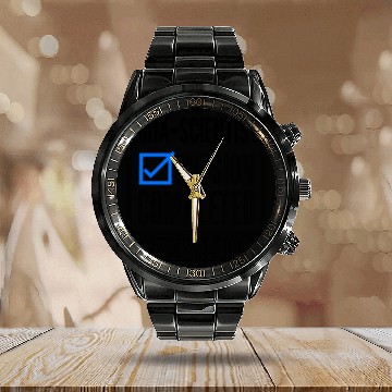 Discover Retirement - Retired Data-Scientist Calendar Steel Band Watch