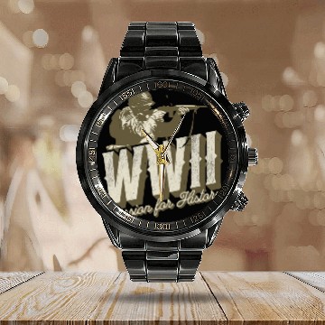 Discover World War 2 - Passion For History Calendar Steel Band Watch