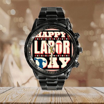 Discover Happy Labor Day Holiday Greetings Calendar Steel Band Watch